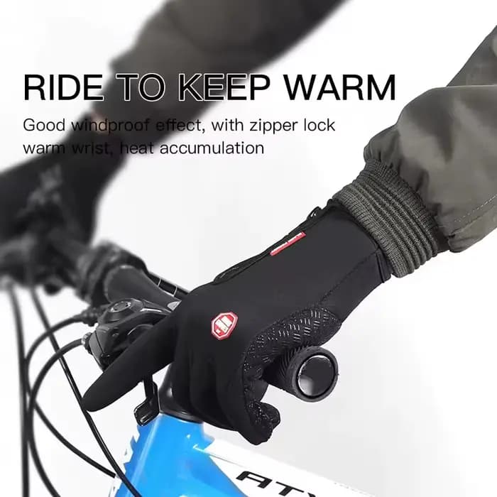 Gants de moto d'hiver imperméables et coupe-vent