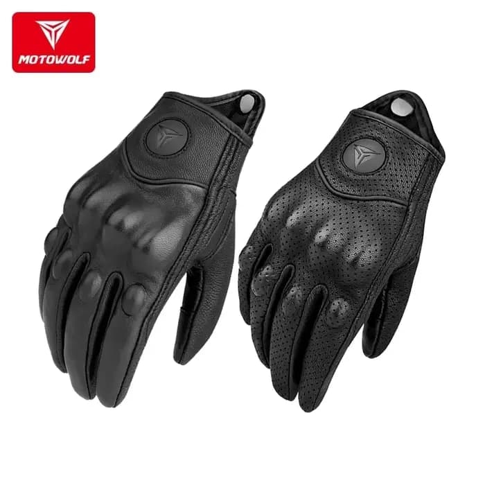 Gants de moto en cuir véritable