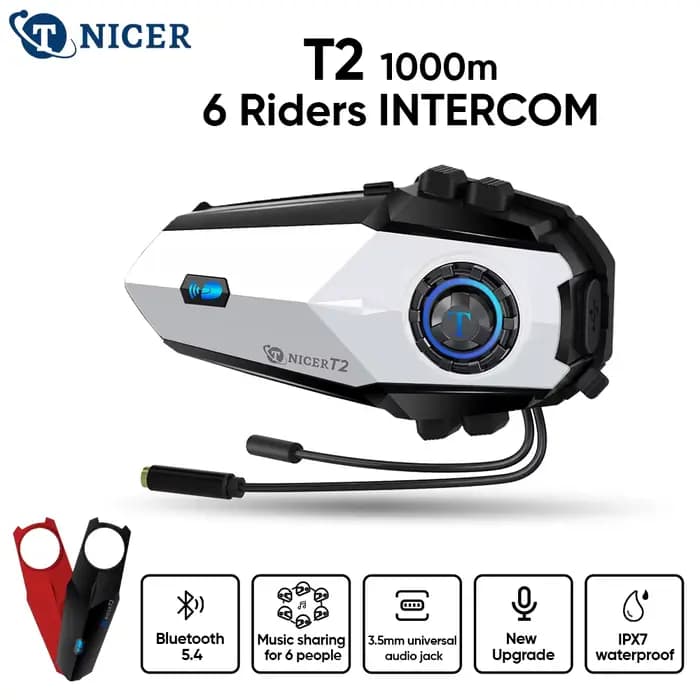 Communicateur de casque de moto TNICER T2