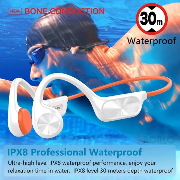 Sophia-Téléphone de sauna sans fil à conduction, casque de natation étanche IPX8, écouteur de sport Bluetooth 5.4, 32 Go de RAM, lecteur MP3, musique HIFI