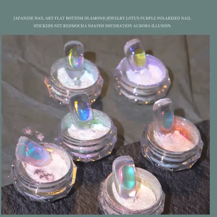 Poudre miroir chromée à paillettes pour ongles, accessoires de décoration pour vernis gel acrylique