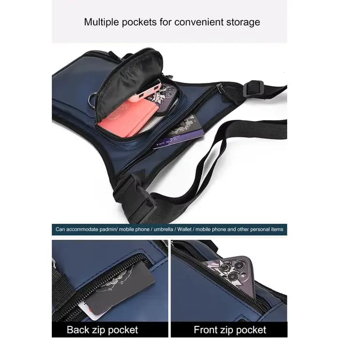 Sac latéral de jambe de moto pour hommes