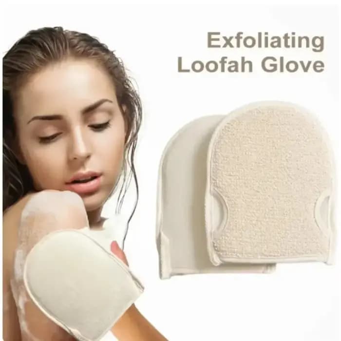 Gant Double face gommage corporel doux naturel luffa éponge tampon douche corps gommage gant pour douche Spa peau propre gants de bain