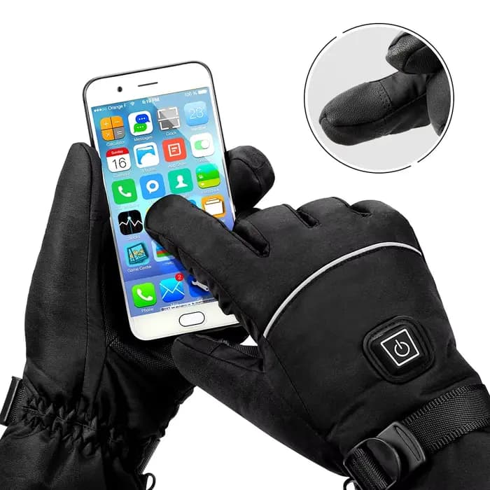 Gants thermiques de moto imperméables et rechargeables