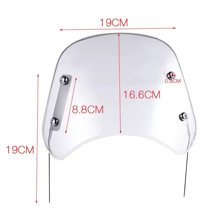 Pare-brise de moto pour Harley Honda Yamaha Kawasaki Suzuki