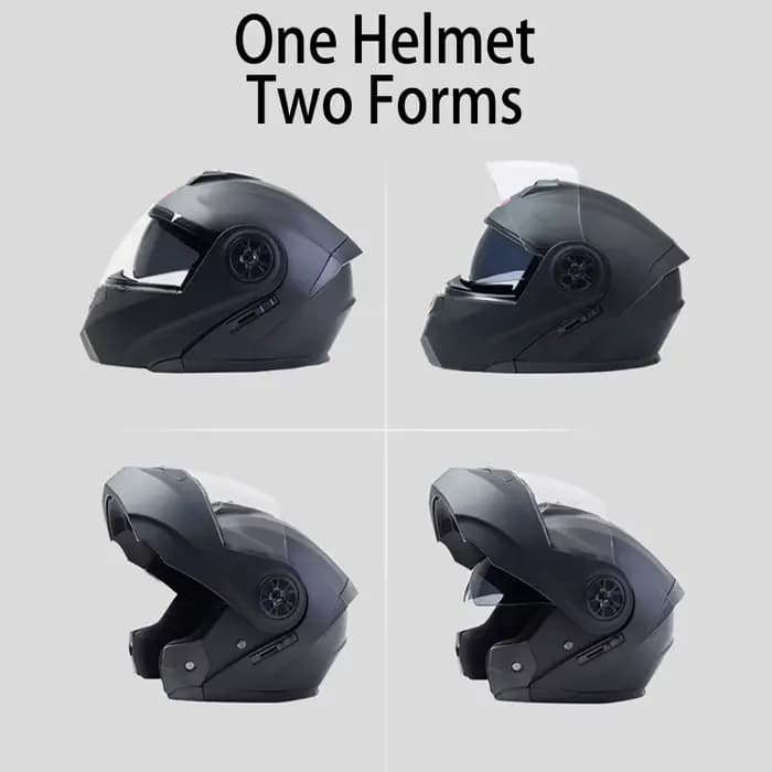 Casque de moto modulaire à Double lentille