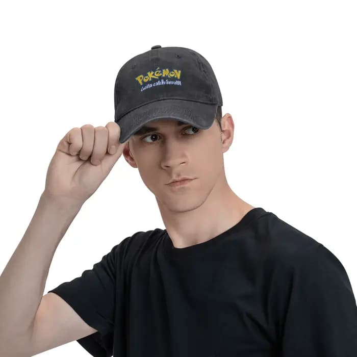 Casquette avec logo Pokemon Pikachu, casquette de Baseball amusante, chapeaux avec visière de Protection, en coton, gorras