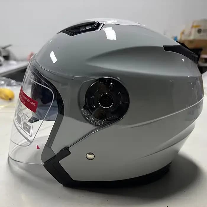 JIEKAI Casques ouverts avec double pare-soleil – Casque de moto pour hommes et femmes