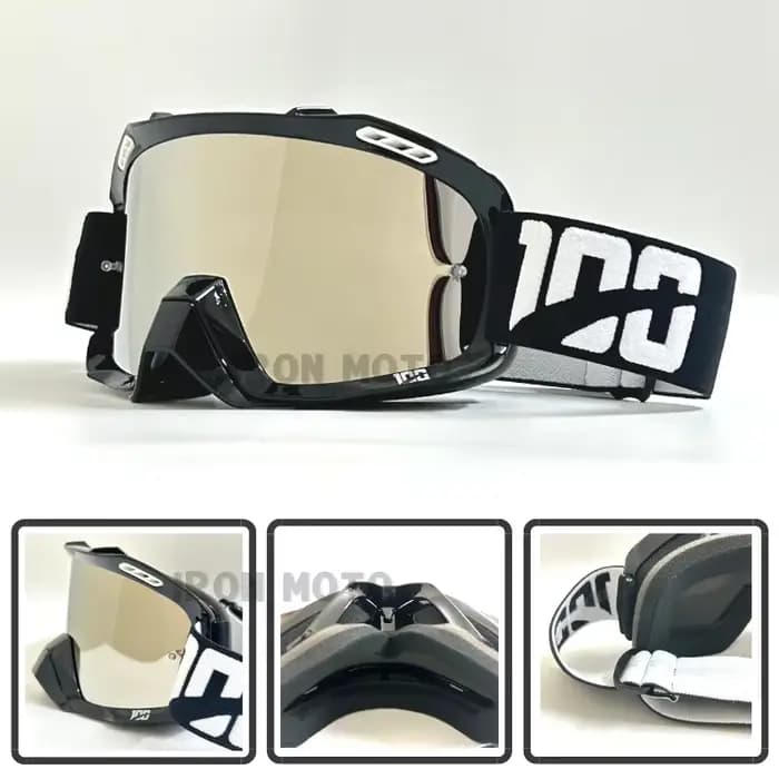 Lunettes de soleil rouges pour motocross pour hommes