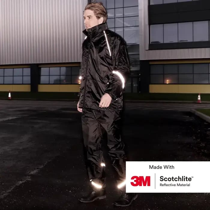 Salzmann Combinaison de pluie - Hydrofuge et coupe-vent - Fabriquée avec 3M Scotchlite