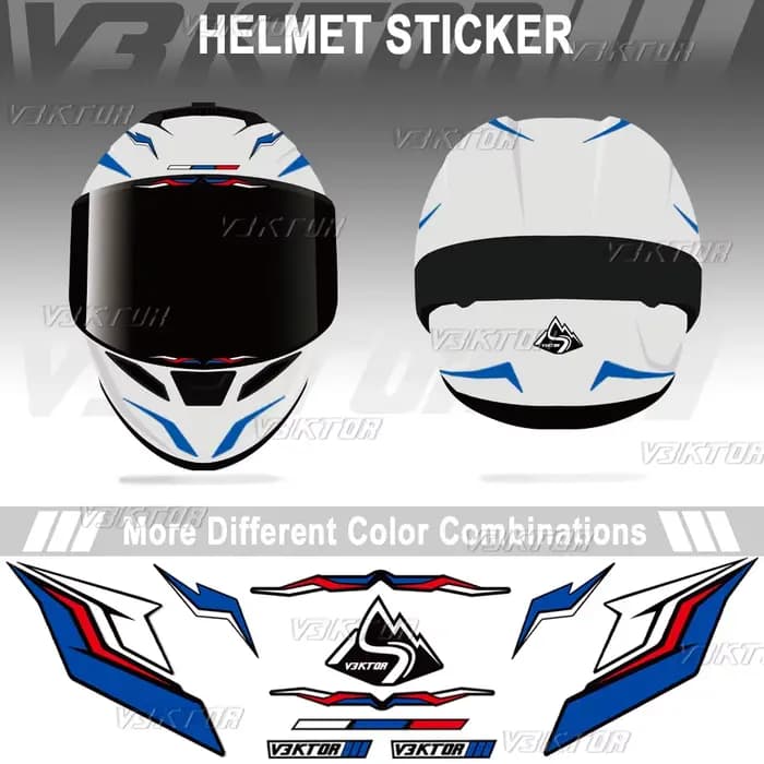 Autocollant réfléchissant pour casque de moto