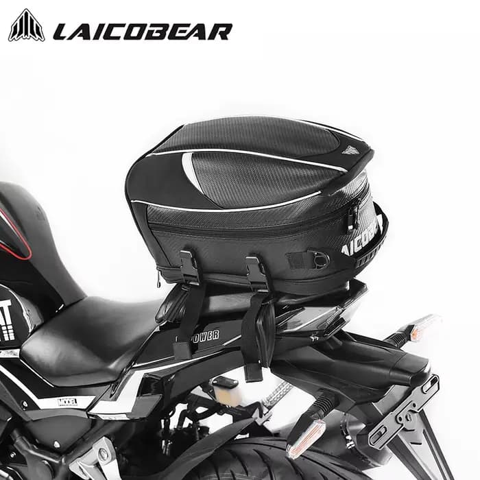 Sac arrière de moto noir