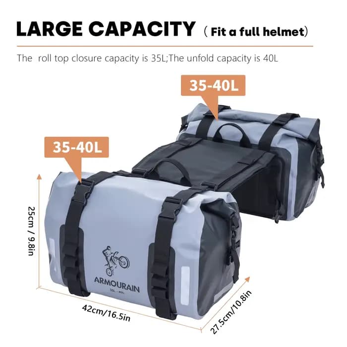 Sacs latéraux de moto imperméables 35L*2