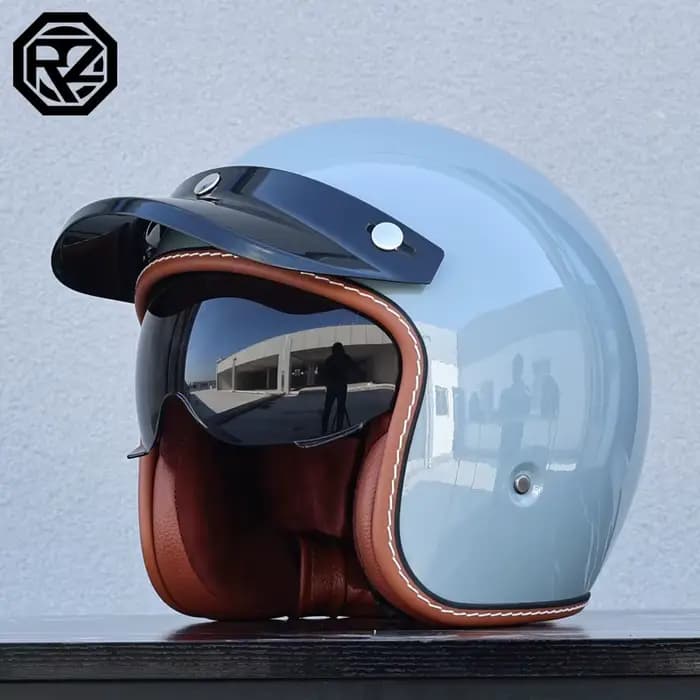 Casque de moto rétro trois-quarts