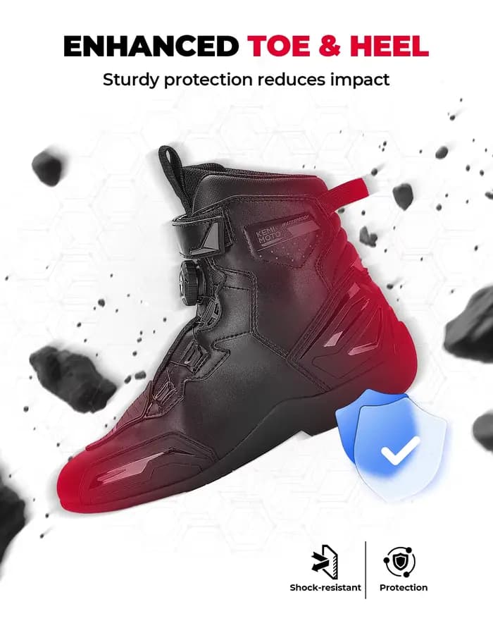 Bottes de protection de la cheville pour hommes, système de fermeture à cadran, imperméables, pour l'extérieur, UTV, ATV, moto, motocross, conduite tout-terrain