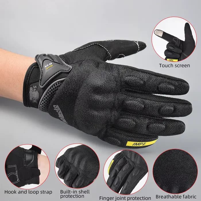 Gants de moto d'été certifiés CE
