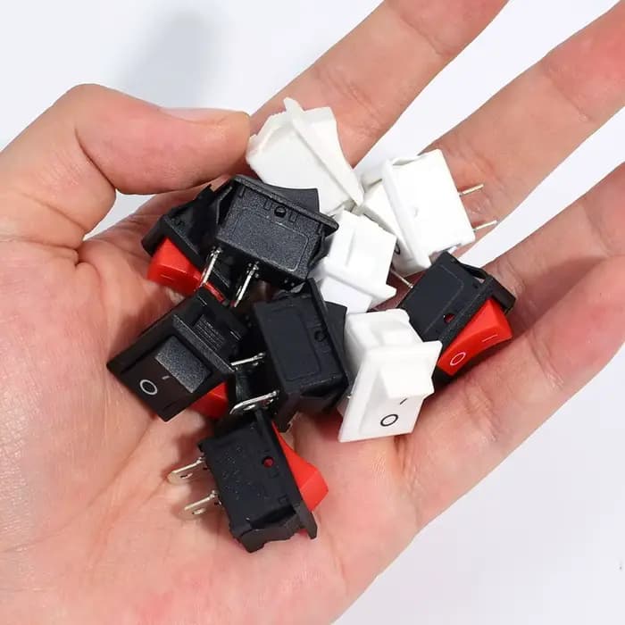 5/15 pièces bouton poussoir 21x15mm SPST 2Pin 6A 250V KCD11 Snap-in marche/arrêt bascule bateau maison moto interrupteur noir rouge blanc