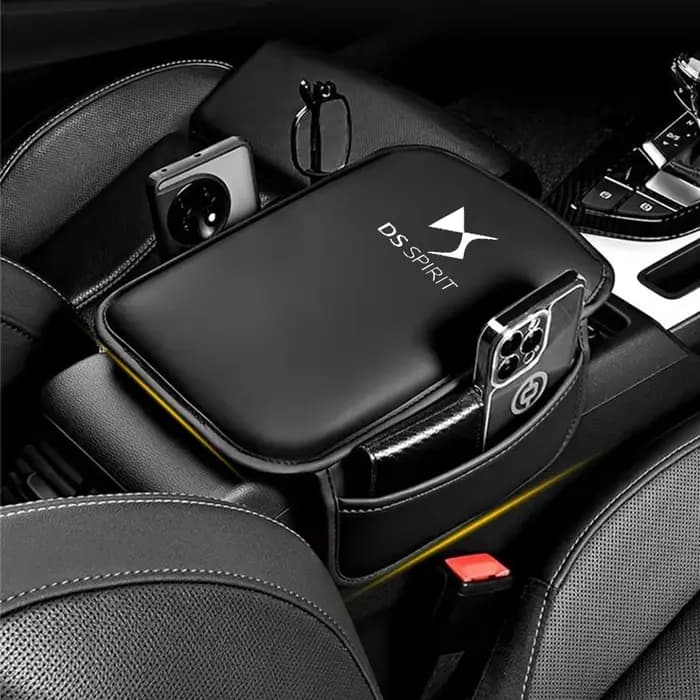 Coussin en cuir pour accoudoir de voiture, pochette de rangement, support de coude, accessoires de style pour DS SPIRIT DS3 DS4 DS5 DS6 DS7