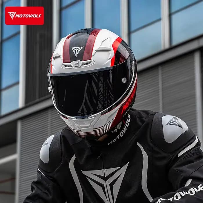 Casque de moto MOTOWOLF H1 pour homme et femme