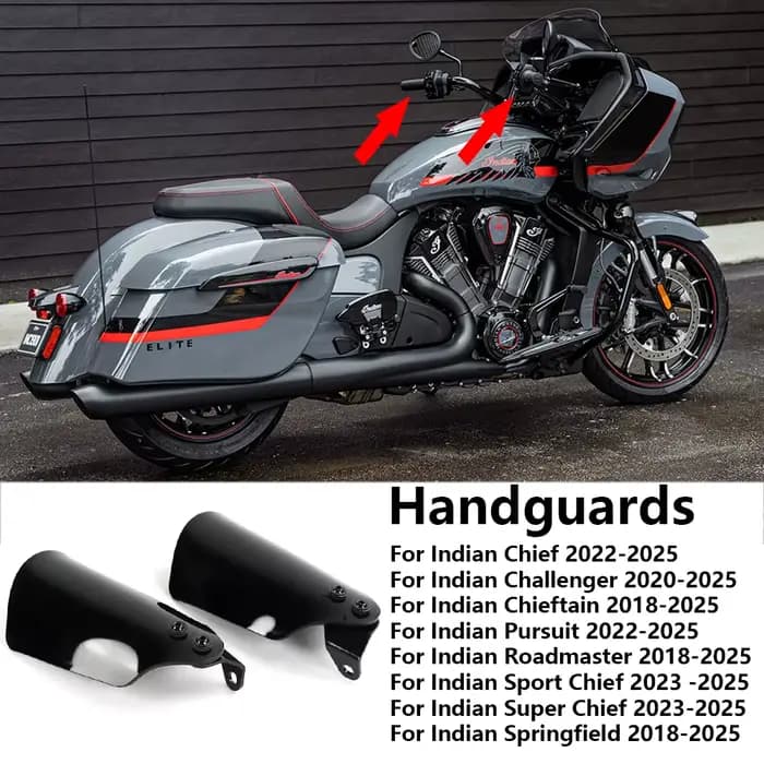 Nouveau pour chef indien Challenger chef Pursuit 2022-2025 accessoires de moto protège-mains protecteur main bouclier couverture noir