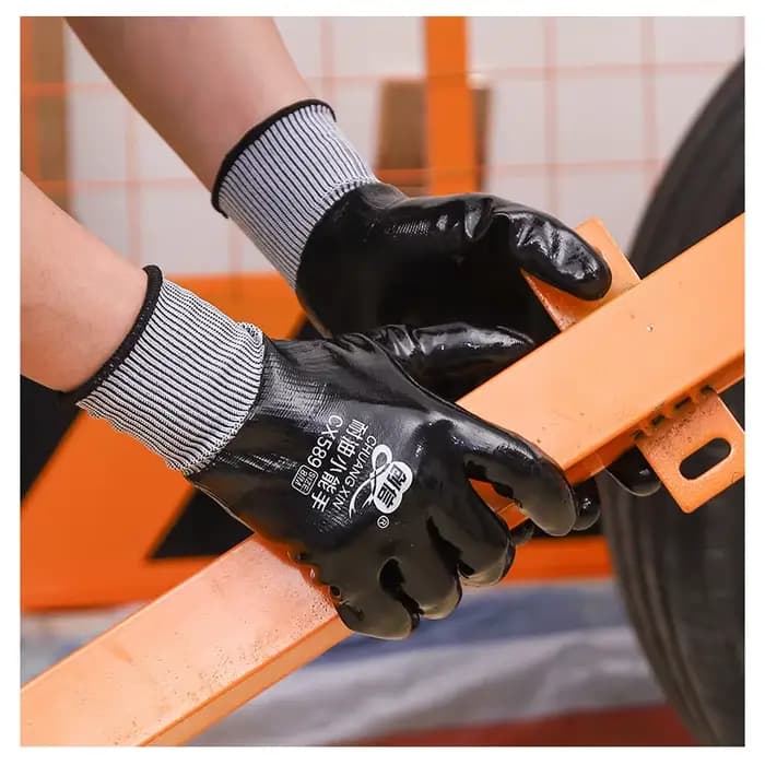 Gants imperméables enduit de Nitrile
