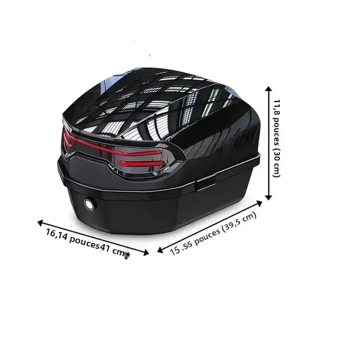Boîte supérieure de moto 35l