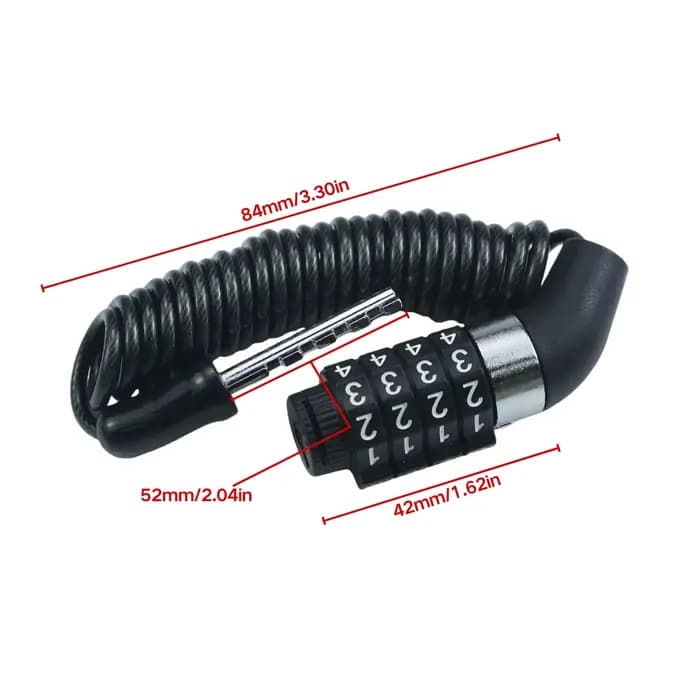 Antivol de casque en câble d'acier