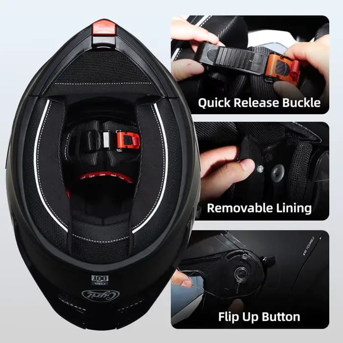 Casque de moto modulaire rabattable pour hommes et femmes, casques de moto intégraux ou ouverts, certifiés ECE et homologués DOT