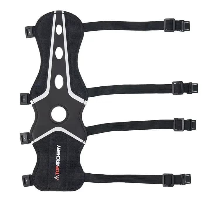 Toparchery – protège-bras de tir à l'arc, protection réglable, accessoire à 4 sangles, léger, cible de chasse, tir, unisexe pour adultes