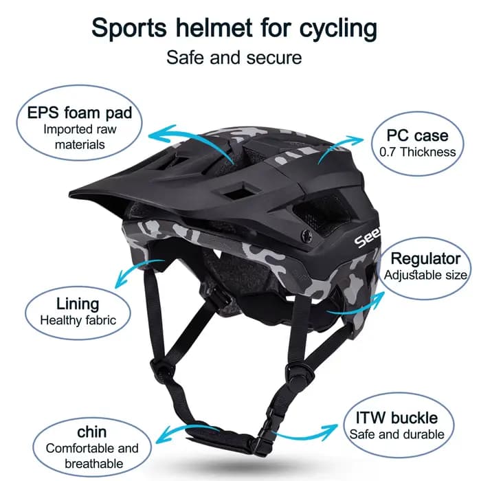 Casque de vélo de montagne Seeker Camouflage