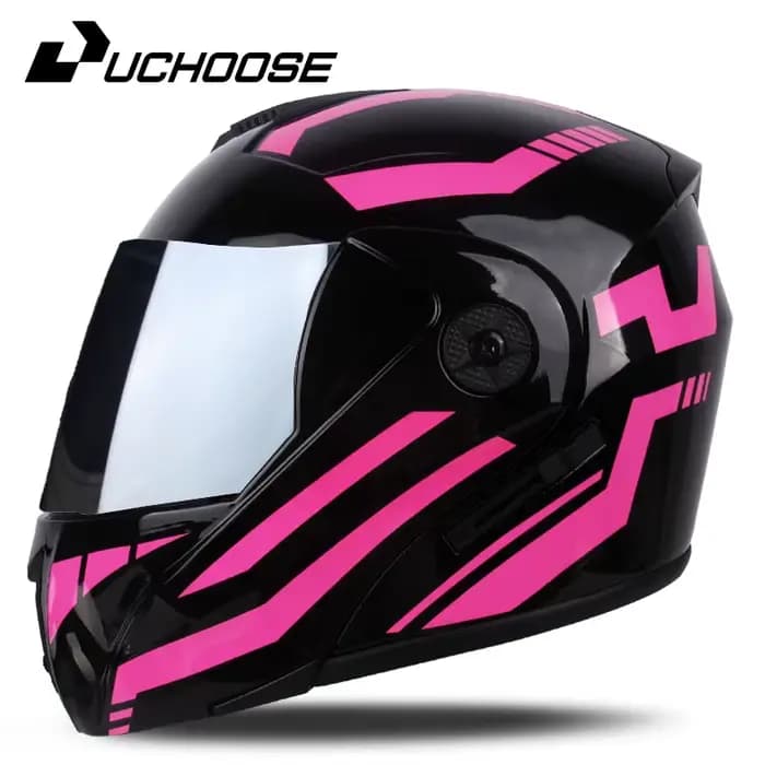Uchoose nouveau casque de moto modulaire course intégrale avec Double pare-soleil femmes homme