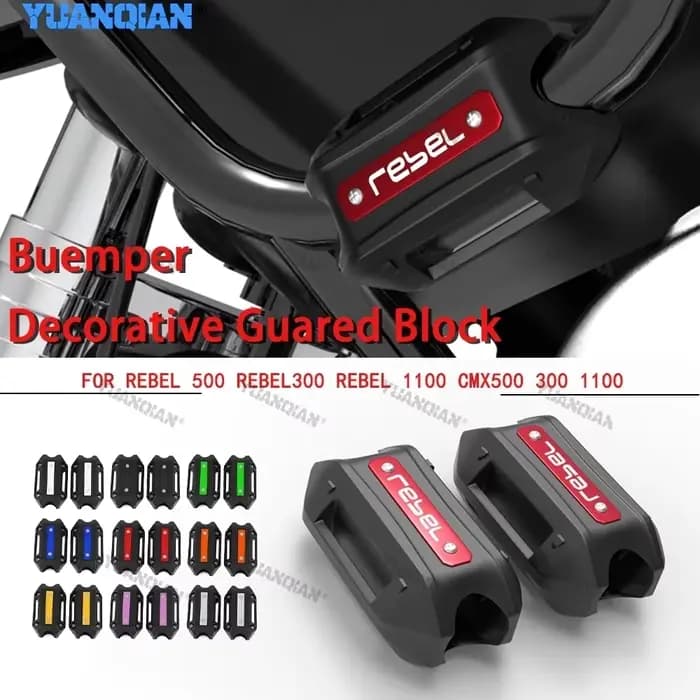 Bloc de protection de moteur de pare-chocs pour moto Honda Rebel 500 Rebel300