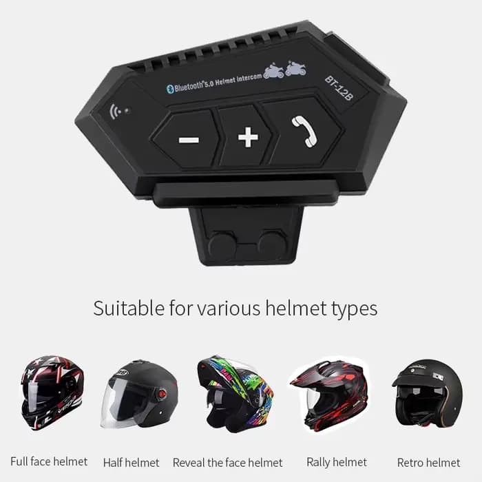 Casque de moto casque Bluetooth écouteur sans fil mains libres micro casque lecteur de musique commande vocale pour motocycliste