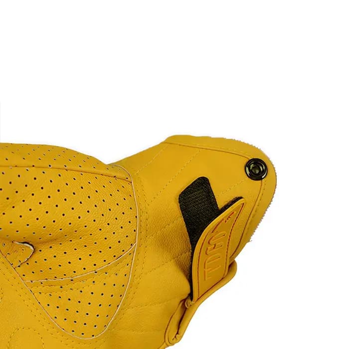 Gants de course respirants jaunes pour moto