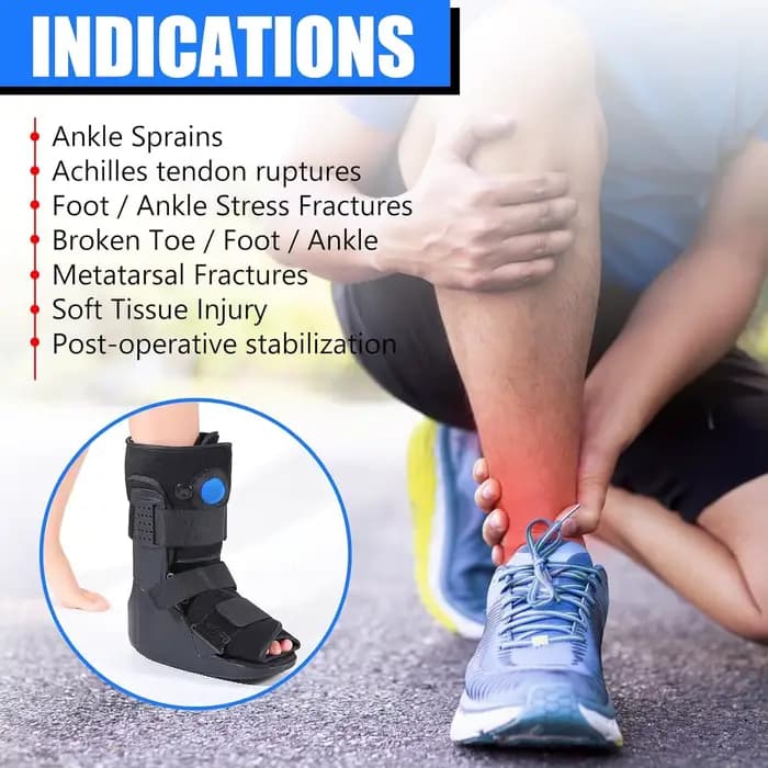 Botte de marche gonflable Air Walking Boot, protection intégrale, accélération de la récupération, légère, antidérapante, pour entorse de la cheville.