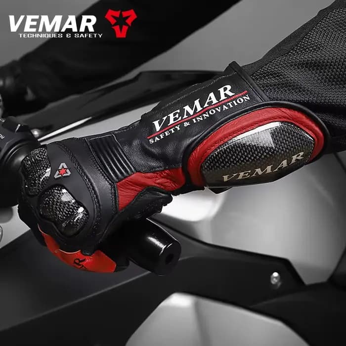 Gants de moto VEMAR Locomotive rétro en cuir de chèvre