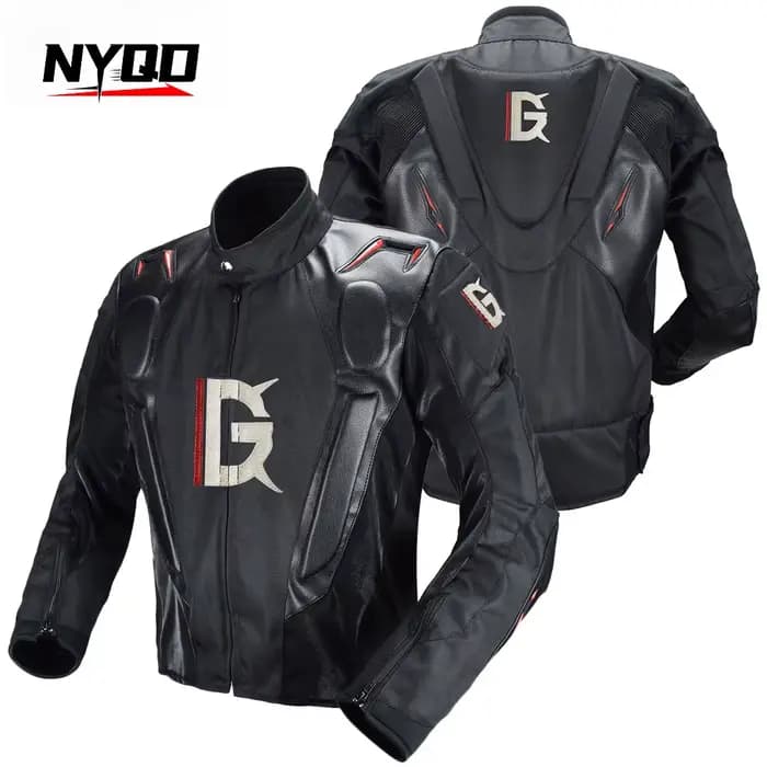 GHOST RACING hiver Moto veste en cuir Chaqueta