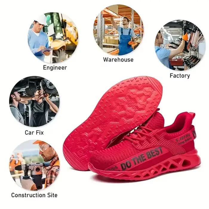 Bottes minières de protection de sécurité pour hommes, chaussures de sécurité à bout en acier, fonction Anti-écrasement et Anti-perforation, chaussures de travail multicolores à la mode