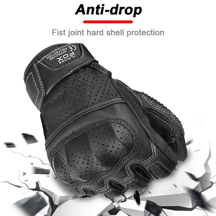Gants de moto Vintage en cuir véritable
