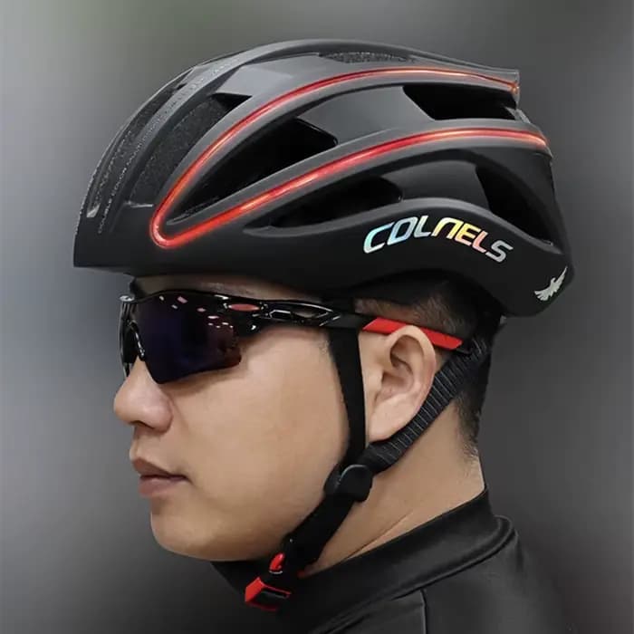 COLNELS casque de cyclisme professionnel chargeur USB feu arrière avec barre lumineuse Sports d'équitation en plein air