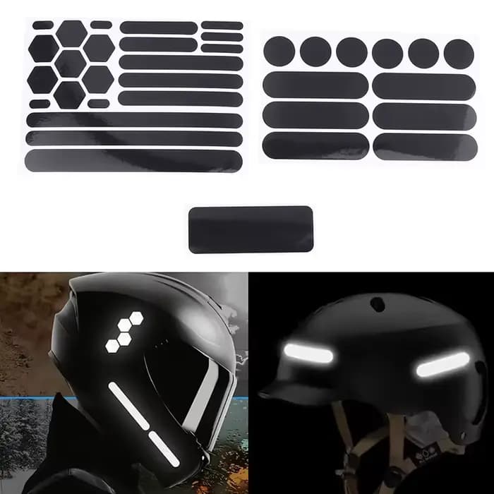 Autocollants réfléchissants noirs invisibles pour casques de moto : un ruban réfléchissant simple et efficace