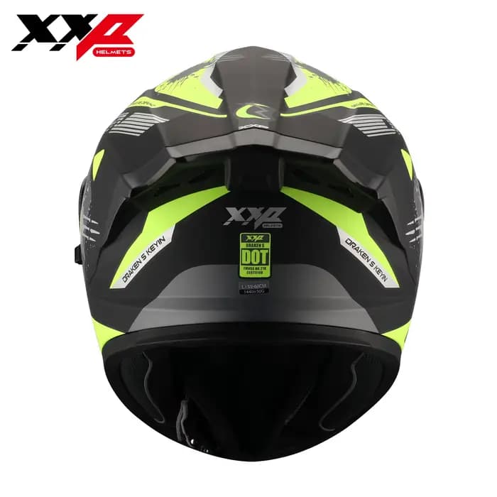 Casques de moto intégraux Xxp Draken S avec grand spoiler