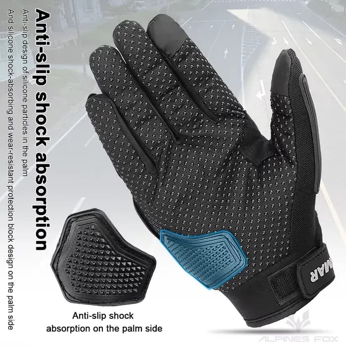 Gants de moto d'été hommes femmes doigt complet écran tactile