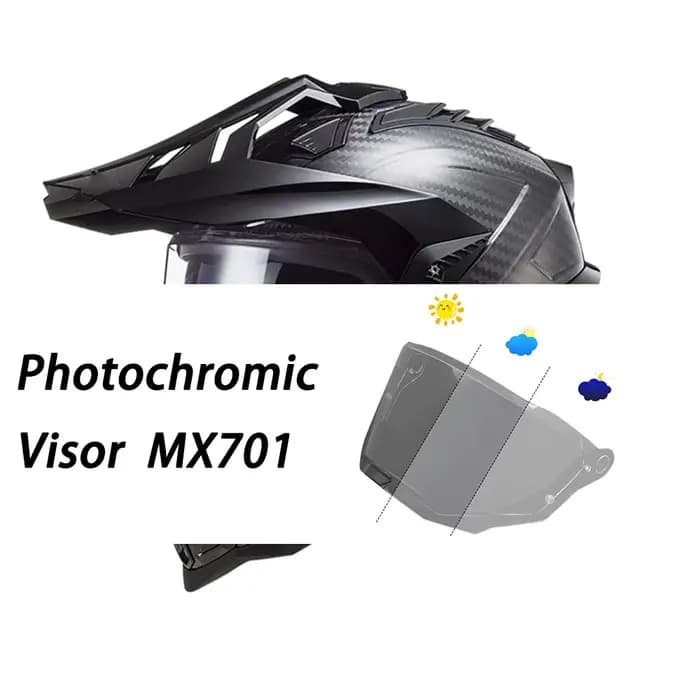 Visière photochromique pour casque de moto
