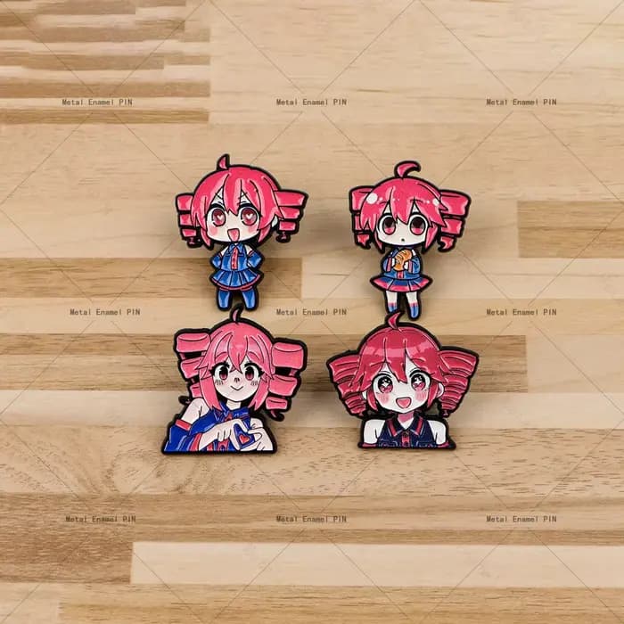 Broches émaillées, épingles de revers et badges Kawaii à l'effigie de personnages de chanteurs virtuels pour sacs à dos, accessoires de costume, bijoux de mode et cadeaux