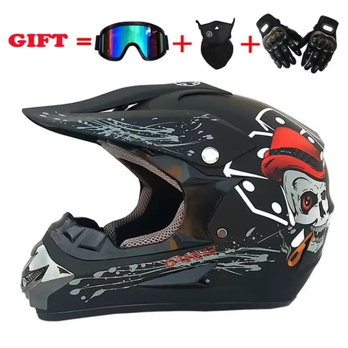 Nouveau casque de moto rabattable enfants motocross hors route