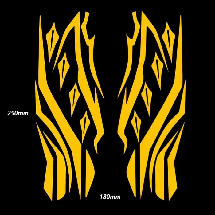Autocollants de casque pour panthère jaune rouge noir, accessoires de moto abstraits, décalcomanies de décoration modifiée