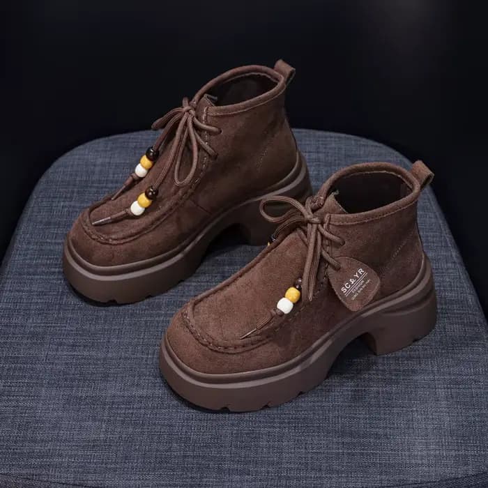 Bottes à semelles épaisses pour femmes de petite taille, nouvelle mode d'automne, polyvalentes, confortables, sportives, bottes courtes décontractées
