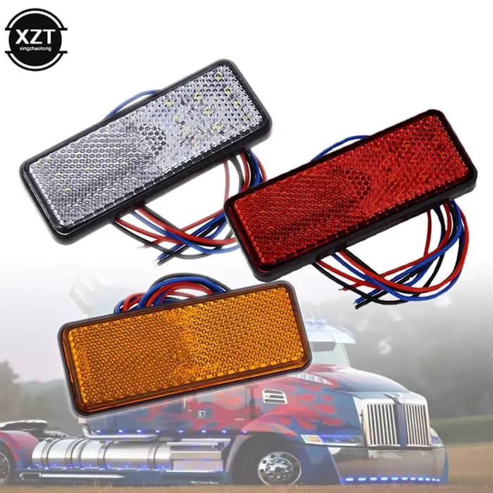 Réflecteur réfléchissant rectangulaire pour moto