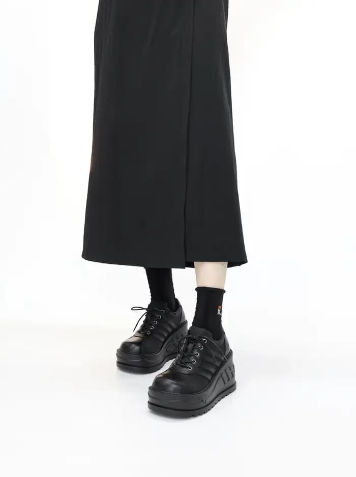 Bottes Gothiques à Semelles Compensées pour Femme